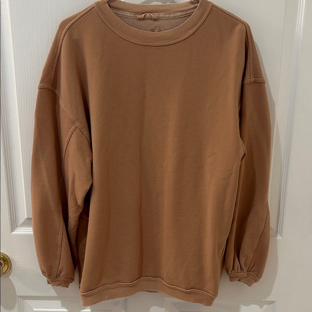 Aerie Women's Tan Crew Neck Sweater